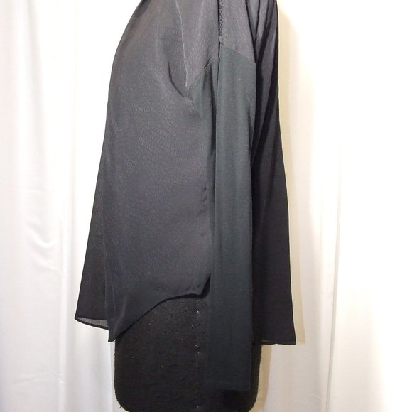 Black Elegant Blouse Top Women's Size L by RACHEL Rachel Roy - Picture 4 of 6